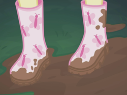 Size: 2048x1536 | Tagged: safe, screencap, fluttershy, butterfly, better together, equestria girls, stressed in show, stressed in show: fluttershy, boots, legs, mud, muddy, pictures of legs, shoes