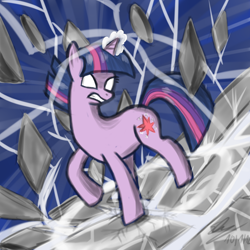 Size: 2000x2000 | Tagged: safe, artist:rainbowgambler, derpibooru import, twilight sparkle, glowing eyes, magic, solo