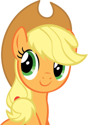 Size: 9355x13297 | Tagged: safe, artist:cyanlightning, applejack, earth pony, pony, scare master, .svg available, absurd resolution, bust, cute, hat, jackabetes, simple background, solo, transparent background, vector