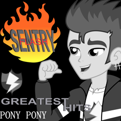 Size: 3000x3000 | Tagged: safe, artist:theshadowstone, flash sentry, equestria girls, album, solo