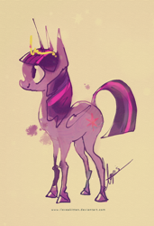 Size: 600x877 | Tagged: safe, artist:iloveakitten, derpibooru import, twilight sparkle, twilight sparkle (alicorn), alicorn, classical unicorn, pony, female, leonine tail, mare, solo