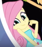 Size: 143x160 | Tagged: safe, screencap, fluttershy, a photo booth story, eqg summertime shorts, equestria girls, clothes, cropped, cute, dress, fall formal outfits, shy, shyabetes, smiling