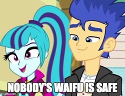 Size: 418x321 | Tagged: safe, flash sentry, sonata dusk, equestria girls, exploitable meme, female, male, meme, senata, shipping, straight, waifu thief