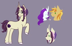 Size: 1280x820 | Tagged: safe, artist:ponibee, braeburn, rarity, oc, pony, unicorn, female, male, offspring, parent:braeburn, parent:rarity, parents:rariburn, rariburn, shipping, straight