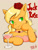 Size: 600x800 | Tagged: safe, artist:snowyice, applejack, earth pony, pony, semi-anthro, choker, clothes, dress, drink, flower, flower in hair, looking at you, rose, smiling, solo