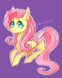 Size: 3200x4000 | Tagged: safe, artist:yumeyuuheii, fluttershy, pegasus, pony, colored wings, colored wingtips, solo