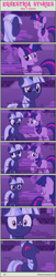 Size: 1004x4917 | Tagged: safe, artist:estories, derpibooru import, twilight sparkle, unicorn twilight, oc, oc:silverlay, unicorn, comic:seeds of darkness, comic