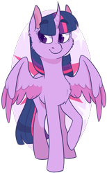 Size: 632x1025 | Tagged: safe, artist:flower-power-love, derpibooru import, twilight sparkle, twilight sparkle (alicorn), alicorn, pony, chest fluff, female, mare, simple background, solo, starry eyes, transparent background, wingding eyes