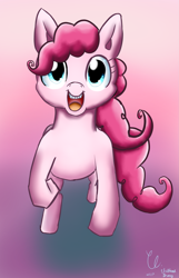 Size: 1447x2246 | Tagged: safe, artist:chiptunebrony, pinkie pie, earth pony, pony, cute, diapinkes, faic, happy, running, smiling, wide eyes