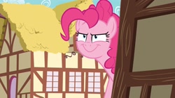 Size: 1920x1080 | Tagged: safe, screencap, pinkie pie, earth pony, pony, secrets and pies, evil grin, grin, smiling, solo