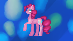 Size: 1280x720 | Tagged: safe, artist:jbond, pinkie pie, earth pony, pony, female, mare, pink coat, pink mane, simple background, solo