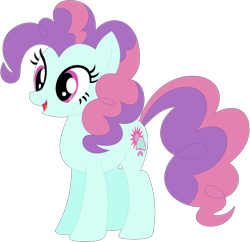 Size: 1024x991 | Tagged: safe, artist:ra1nb0wk1tty, pinkie pie, sunny flare, earth pony, pony, female, mare, recolor, simple background, solo, transparent background