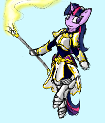 Size: 1271x1482 | Tagged: safe, artist:magello, derpibooru import, twilight sparkle, color, league of legends, lux, solo