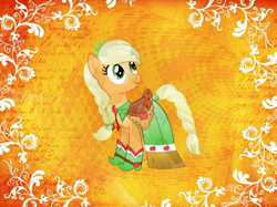 Size: 1600x1199 | Tagged: safe, artist:riofluttershy, artist:theshadowstone, applejack, earth pony, pony, clothes, dress, gala dress, solo