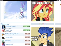 Size: 2048x1536 | Tagged: safe, flash sentry, sunset shimmer, equestria girls, derpibooru, exploitable meme, juxtaposition, juxtaposition win, meme, meta