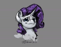 Size: 2017x1559 | Tagged: safe, artist:th3ipodm0n, rarity, pony, unicorn, bust, female, looking at you, mare, portrait, simple background, smiling, solo, three quarter view