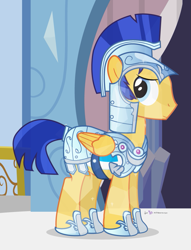 Size: 735x960 | Tagged: safe, artist:dm29, flash sentry, armor, crystal guard armor, crystallized, episodes from the crystal empire, solo