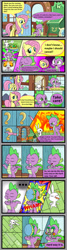 Size: 1000x3740 | Tagged: safe, artist:metal-jacket444, angel bunny, fluttershy, spike, dragon, pegasus, pony, rabbit, comic:angel vs spike, angel is a bunny bastard, comic, comic sans, female, funny face, interspecies, male, prehensile tail, shipping, speech bubble, straight