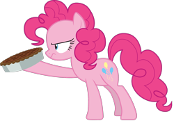 Size: 1884x1310 | Tagged: safe, artist:sonofaskywalker, pinkie pie, earth pony, pony, secrets and pies, female, food, mare, pecan pie, pie, simple background, solo, transparent background, vector