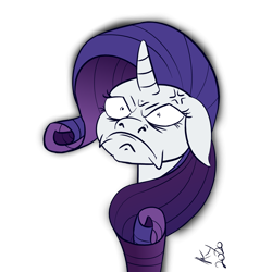 Size: 2280x2280 | Tagged: safe, artist:kylami, rarity, pony, unicorn, atg 2020, enraged, memeface, newbie artist training grounds