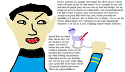 Size: 965x554 | Tagged: safe, derpibooru import, twilight sparkle, 1000 hours in ms paint, deep, meta, ms paint, paint, sacrifice, sad, spock, spoon, star trek, why