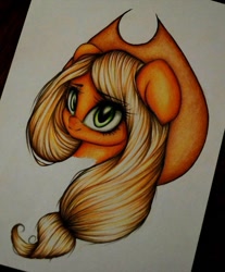 Size: 667x807 | Tagged: safe, artist:evildraw, applejack, earth pony, pony, my little brony risovach, solo, traditional art