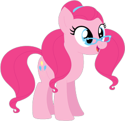 Size: 1024x994 | Tagged: safe, artist:ra1nb0wk1tty, pinkie pie, sugarcoat, earth pony, pony, equestria girls ponified, female, glasses, mare, ponified, recolor, simple background, solo, transparent background