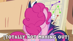 Size: 1195x667 | Tagged: safe, derpibooru import, edit, edited screencap, screencap, pinkie pie, twilight sparkle, earth pony, pony, caption, image macro, meme, out of context