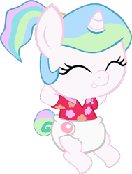 Size: 534x706 | Tagged: safe, artist:megarainbowdash2000, princess celestia, alicorn, pony, between dark and dawn, age regression, baby, baby pony, cewestia, cute, diaper, female, filly, foal, simple background, transparent background, younger