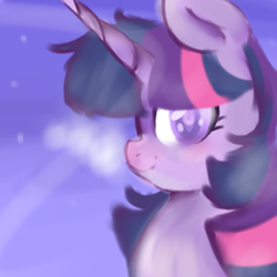 Size: 5000x5000 | Tagged: safe, artist:jrprofolio, derpibooru import, twilight sparkle, twilight sparkle (alicorn), alicorn, pony, absurd resolution, bust, cute, looking at you, portrait, snow, solo, twiabetes