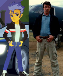 Size: 680x823 | Tagged: safe, flash sentry, equestria girls, baneposting, bill wilson, car, cia (batman), comparison, exploitable meme, flash sentry savior of the universe, flash sentry's car, meme, plane