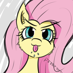 Size: 4000x4000 | Tagged: safe, artist:maneingreen, fluttershy, pegasus, pony, :p, pffftftpfpfffttff, silly, tongue out