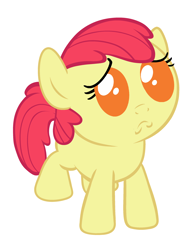 Size: 2200x2800 | Tagged: safe, artist:beavernator, apple bloom, pony, adorabloom, baby, baby pony, cute, foal, simple background, solo, vector, white background, younger