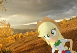 Size: 1190x820 | Tagged: safe, applejack, equestria girls, autumn, equestria girls in real life, irl, photo, russia, solo