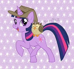 Size: 931x859 | Tagged: safe, artist:reynaruina, derpibooru import, owlowiscious, twilight sparkle, owl, crossover, raised hoof, simple background, sir hootsalot, sniper, team fortress 2