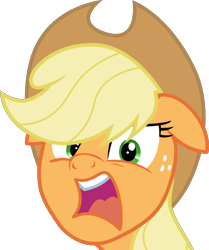 Size: 3572x4280 | Tagged: safe, artist:tomfraggle, applejack, earth pony, pony, the saddle row review, absurd resolution, bust, floppy ears, no spoilers, simple background, solo, transparent background, vector