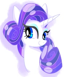 Size: 667x788 | Tagged: safe, artist:stacy_165cut, rarity, pony, unicorn, bust, eyeshadow, female, makeup, mare, smiling, solo