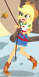 Size: 335x666 | Tagged: safe, screencap, applejack, equestria girls, legend of everfree, cropped, legs, solo