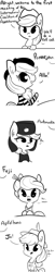 Size: 1280x6276 | Tagged: safe, artist:tjpones, applejack, oc, oc:antonovka, oc:apfelhans, oc:fuji, oc:pommejean, earth pony, pony, absurd resolution, beret, black and white, clothes, cute, fluffy, french, german, grayscale, hat, international aj, international coalition of applehorses, japanese, kimono (clothing), lidded eyes, monochrome, not applejack, open mouth, russian, sitting, smiling, ushanka, waving