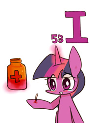 Size: 800x1000 | Tagged: safe, artist:joycall6, derpibooru import, part of a set, twilight sparkle, twilight sparkle (alicorn), alicorn, pony, series:joycall6's periodic table, chemistry, crying, cut, female, injured, iodine, mare, periodic table, solo