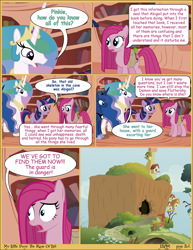 Size: 2550x3300 | Tagged: safe, artist:j5a4, pinkie pie, princess celestia, princess luna, twilight sparkle, alicorn, earth pony, pony, unicorn, comic:the rose of life, comic, female, mare, pinkamena diane pie