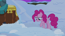 Size: 1280x720 | Tagged: safe, screencap, pinkie pie, prince rutherford, pony, yak, not asking for trouble, snow