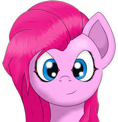 Size: 1920x1978 | Tagged: safe, artist:thetruezulius, pinkie pie, earth pony, pony, bust, pinkamena diane pie, portrait, simple background, smiling, solo, transparent background