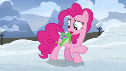 Size: 1280x720 | Tagged: safe, screencap, gummy, pinkie pie, pony, not asking for trouble, snow