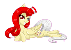 Size: 1024x720 | Tagged: safe, artist:theinvertedshadow, artist:whitehershey, fluttershy, pegasus, pony, crossed hooves, elements of insanity, female, fluttershout, hat, heterochromia, simple background, top hat, transparent background, underhoof