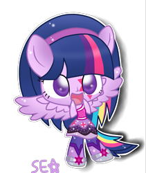 Size: 1941x2297 | Tagged: safe, artist:supererikastar, derpibooru import, twilight sparkle, twilight sparkle (alicorn), alicorn, equestria girls, chibi, solo