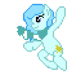 Size: 400x446 | Tagged: safe, artist:urimas, oc, oc only, oc:sunshine smiles, earth pony, pony, clothes, pixel art, scarf, simple background, smiling, solo, white background