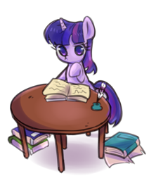 Size: 750x844 | Tagged: safe, artist:kkuyo, derpibooru import, twilight sparkle, book, solo, study