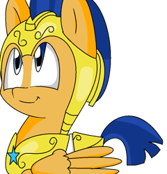 Size: 725x756 | Tagged: safe, artist:pegasister2251, flash sentry, armor, helmet, solo