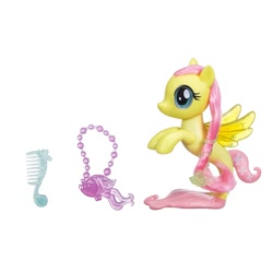 Size: 1500x1500 | Tagged: safe, fluttershy, seapony (g4), my little pony: the movie, brushable, comb, female, irl, official, photo, seaponified, seapony fluttershy, simple background, solo, species swap, toy, white background